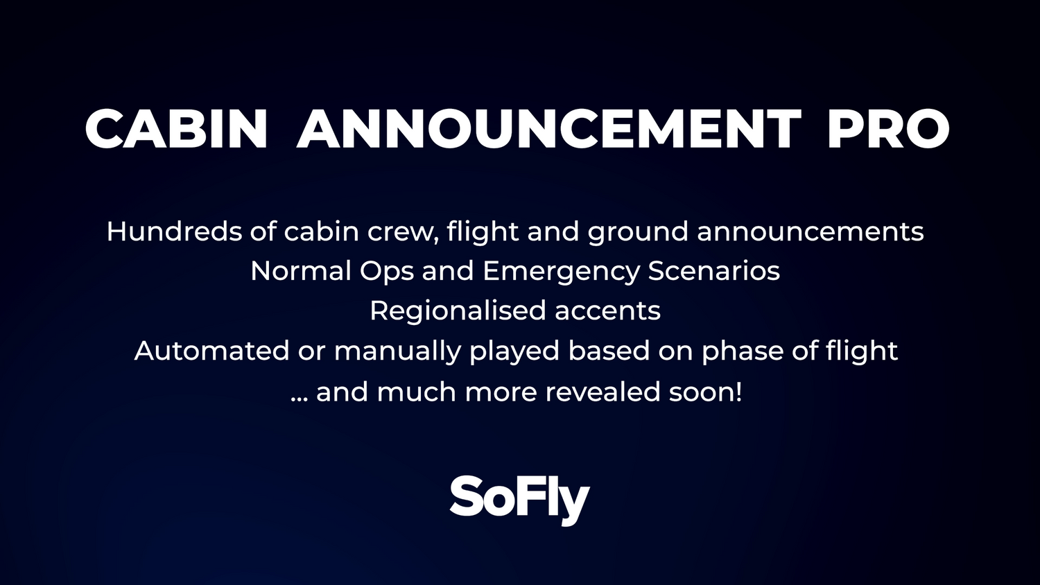 ANNOUNCEMENT: Cabin Announcement Pro